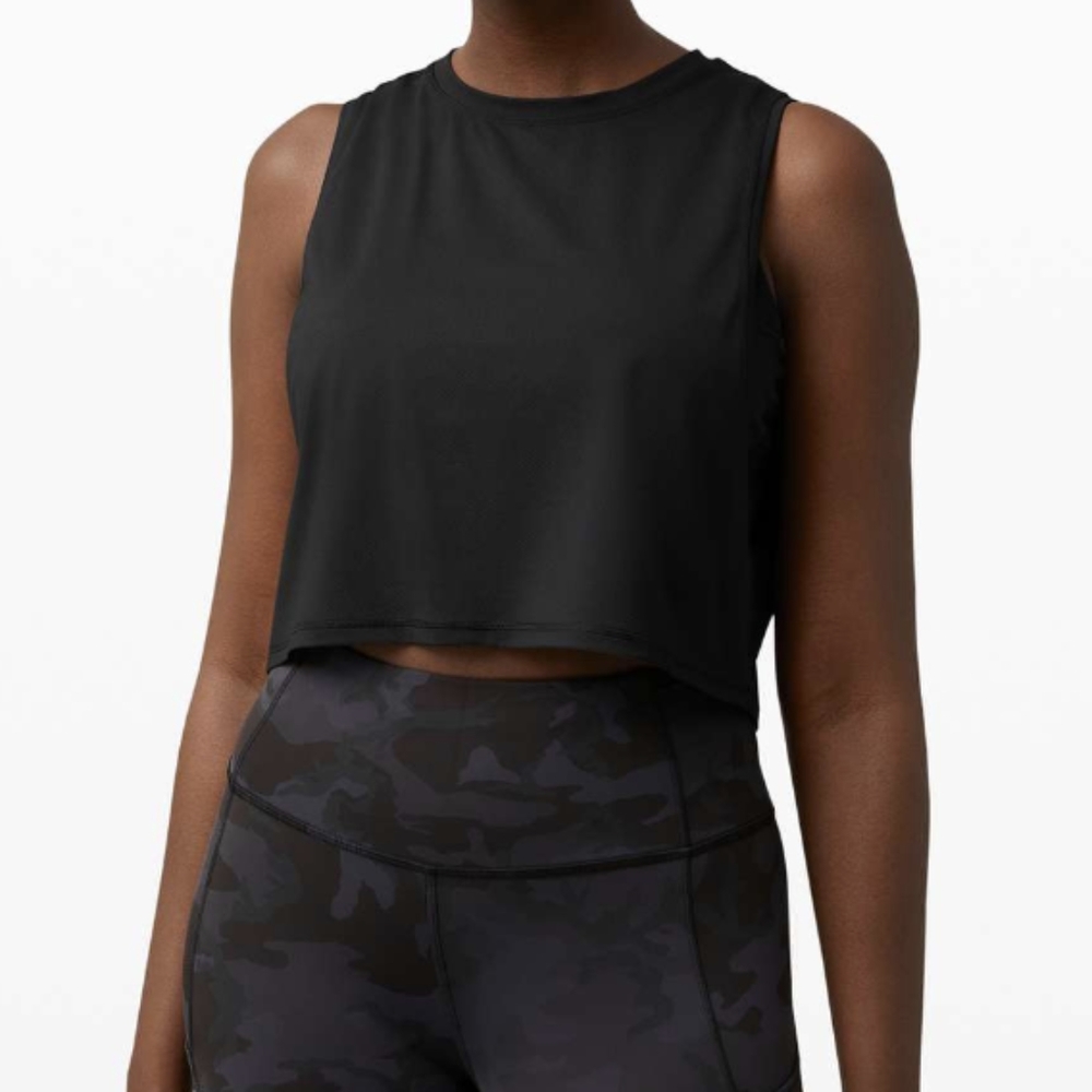 Lululemon Muscle Love Crop Tank *Tough Black